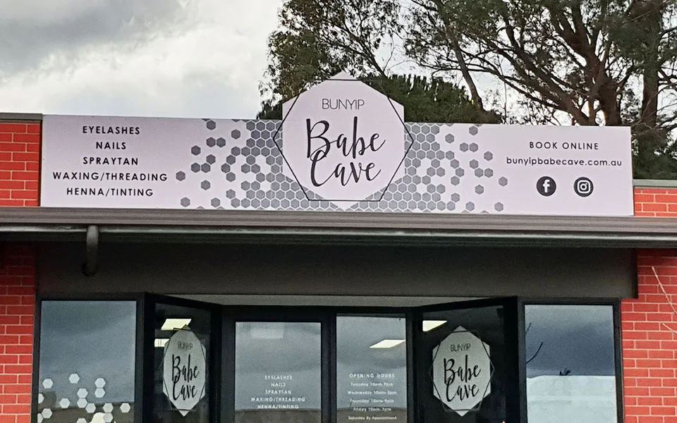 Babe Cave Shop Sign