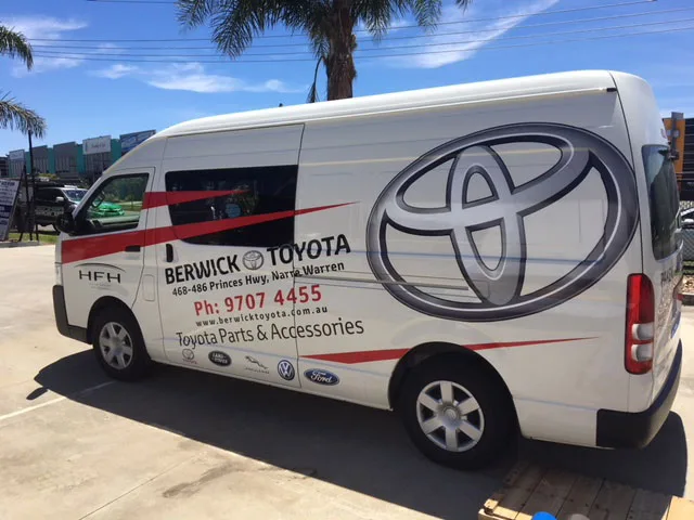 berwick-toyota-van Professional Trade Vehicle Signage | BENHER Melbourne - BENHER