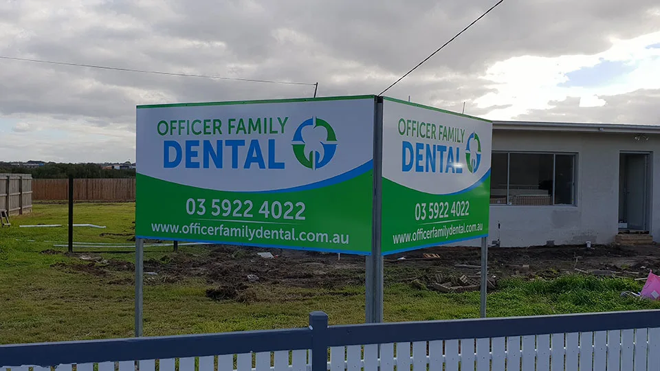 Officer Family Dental Office Signage