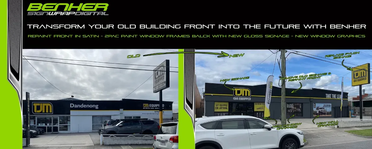 TJM Dandenong signage transformation by BENHER
